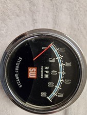VINTAGE STEWART WARNER BLUE LINE 8000 RPM TACHOMETER CHEVY FORD MOPAR 429370 60s