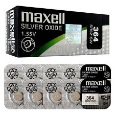 10 x Maxell 364 Silver Oxide batteries 1.55V SR621SW SRSR60 Watches 0% Mercury
