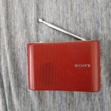 SONY ICF-51 Portable Radio Handy AM/FM Red 530-1605kHz 76-108MHz No Box Used