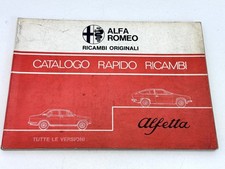 1977 Alfa Romeo Alfetta GT GTV Parts Catalogue Manual Catalogo Ricambi