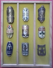 LOT DE 9 PLAQUES ANCIENNES DE