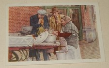 Image CHROMO COTE D'OR Collection FOLKLORE BELGE N° 204 La Marchande d'escargots