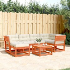 Salon de Jardin Meubles Terrasse Extérieur 6 pcs Bois de Pin Massif vidaXL