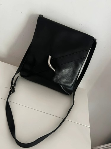 Sac bandoulière cuir noir - sac,