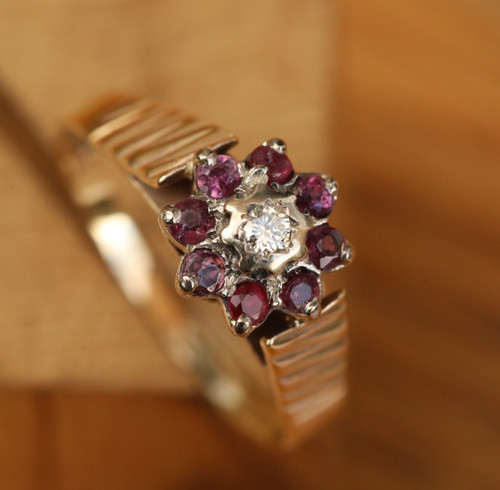 Bague jaune 9ct sertie - en, or