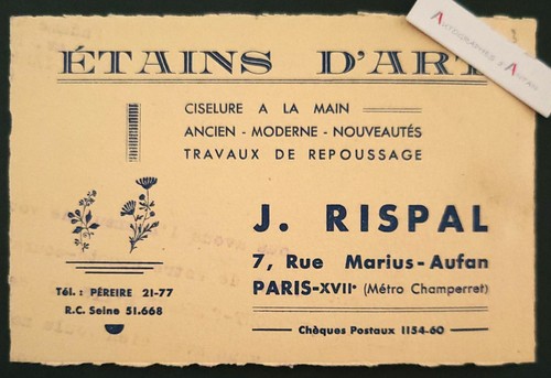 Rispal étains d - rispal, d'art