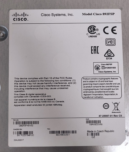Routeur sécurité cisco - de,