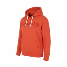 Superdry Terrain Logo Overdyed Homme Capuche M Rouge Poche Kangourou Logo Pull