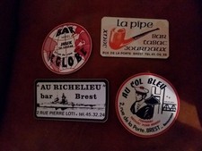 Lot de 4 Anciens autocollants