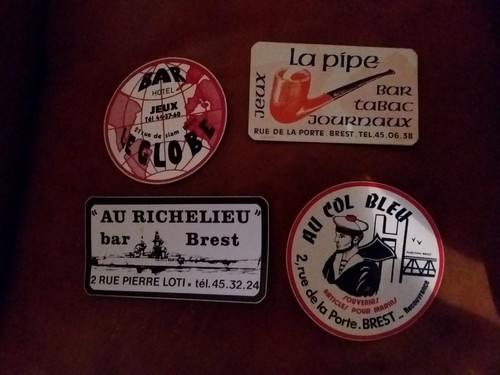 Lot anciens autocollants - lot,