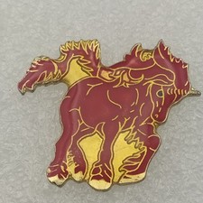 Pin's UNICORN-Devil Demons-Red Horse Fire Lucifer-Free Shipping-P1E1