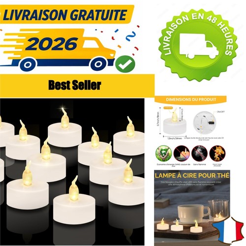 Bougies chauffe plat - 24, led