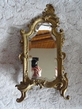 Petit miroir ancien en régule
