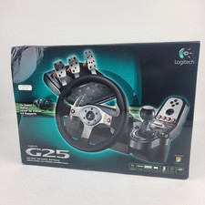 Logitech G25 Racing Wheel W/ Pedals, Shifter & Power Supply. New in Box 