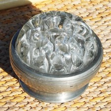 Glass Flower Spade Pewter Base 19 Hole