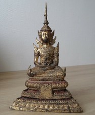 Antique ancien bronze BUDDHA BOUDDHA Rattanakosin Siam Thaïlande Thailand