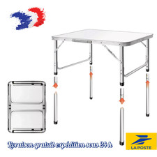 Table Pliante Alu 75cm  Portable pour Jardin Camping BBQ