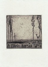 Exlibris Livre D'Art Radierung