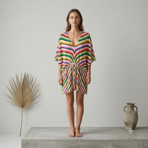 Missoni multicolor knit poncho - missoni,