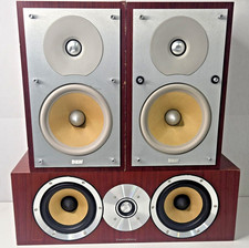 Bowers & Wilkins CM Center Speaker with CM2 Bookshelf Speakers Mostly Working