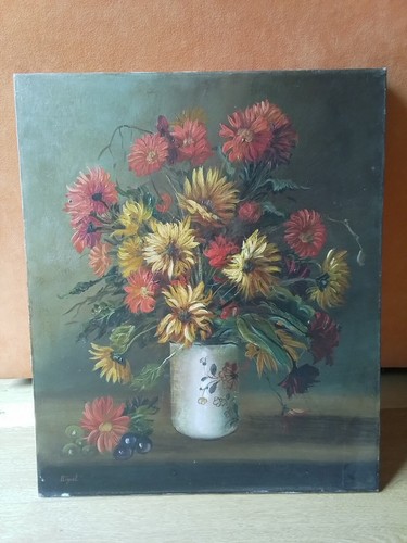 Huile sur toile signée - ,
