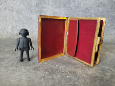 Bordeaux and Brass Leather Hard Cigarette Case.