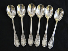 6 cuillères à oeufs métal