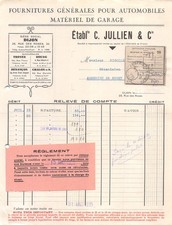 1935 FOURNITURES GENERALES POUR AUTOMOBILES MATERIEL DE GARAGE ETS C JULLIEN