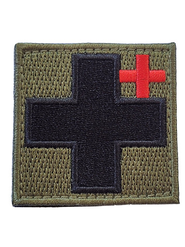 Ecusson croix medic kaki armee - croix,