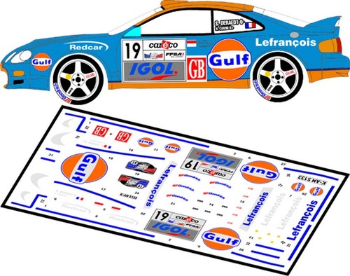 Decals toyota celica gt - decals,