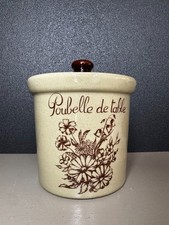 Sandstone Table Trash Can Decorated with Flowers, EST 1810 PEARSONS OF CHESTERFIELD 