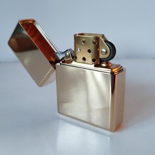 Zorro 912 Polished Brass Lighter - 150g Case & Heavy Duty Hinge