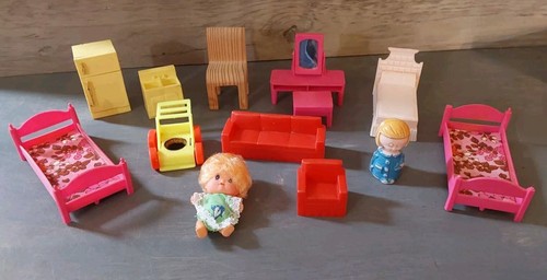 Vintage plastic wood doll - vintage,
