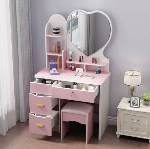 Coiffeuse miroir cœur - coiffeuse,