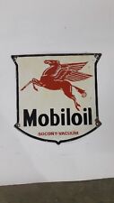 PORCELAIN MOBILEOIL ENAMEL SIGN 24 INCHES