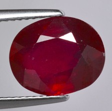 NATURAL RUBY CT. 6.00 OVAL SHAPE IN BLISTER