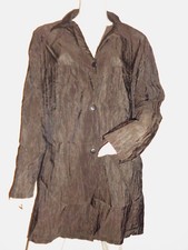 CHEMISIER LONG FEMME KAKI MANCHES 3/4 EFFET FROISSE MARQUE ZUCCHERO T.46