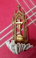 RARE Antique Benedict Jesus Christ Shell and Brass