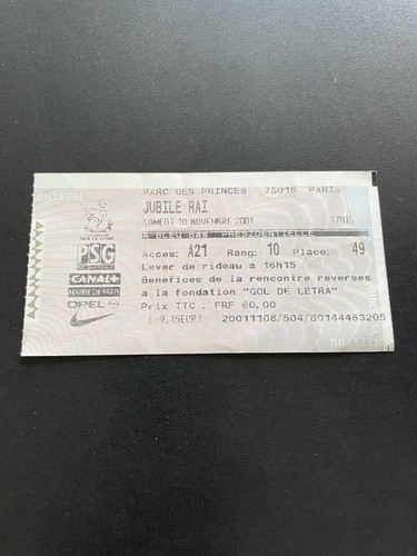 Ticket billet place football - place,