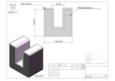Meter goods U-profile window guide profile, velvet rail, flocked profile, flockp
