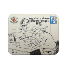 Sous bock  bière Stella Artois HUMOUR World Cartoons Belges 1982