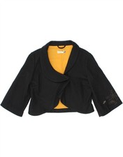 SKUNKFUNK Womens 3/4 Sleeve Bolero Jacket US 3 Small Black CG01