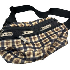 Le Sport Sac Fanny/ waist/ belt pack. Plaid Nylon. LeSportSac.  Adjustable.