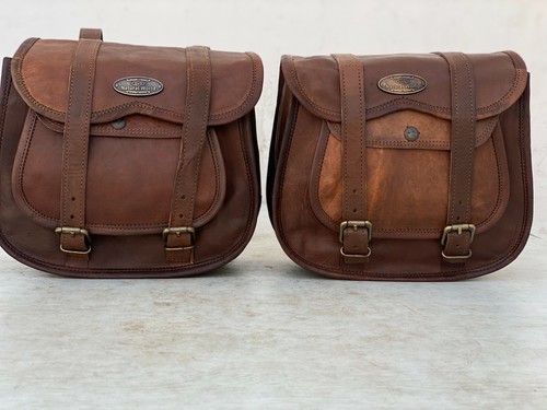 Sacoche moto cuir selle sacs - moto,