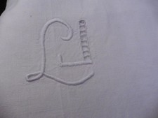 ANCIEN DRAP LIN X COTON