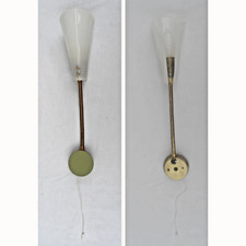 APPLIQUE MURALE - LAMPE LAITON - ART DECO - 70' - VINTAGE - ANCIEN