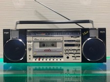 Sanyo MR-V8 MKII Radio Cassette Vintage Bleu Utilisé Enregistreur Rétro