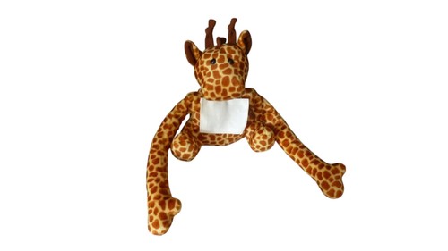 Peluche girafe marron crème - ,
