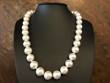 Shell seed beads necklace chain length 51 cm! Beads WHITE approx 14 mm! 