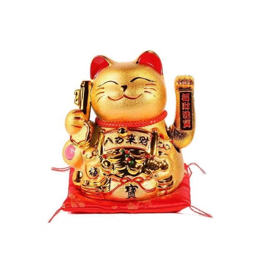 Grand maneki neko doré avec - grand,